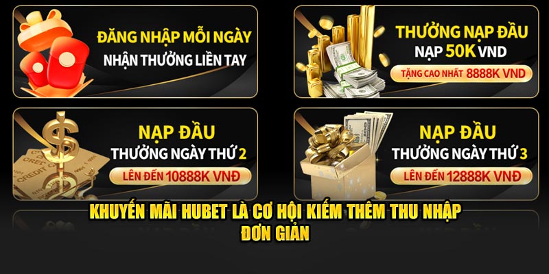 Khuyến mãi HUBET là cơ hội kiếm thêm thu nhập đơn giản